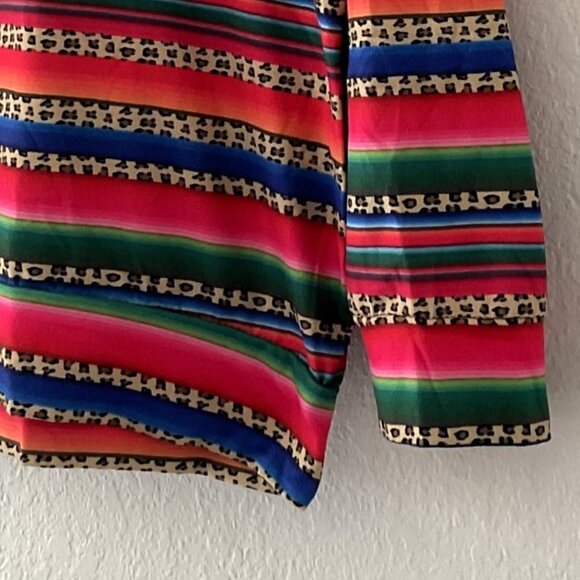 LEPOARD STRIPE PULL OVER HOODIE - Picture 8 of 11